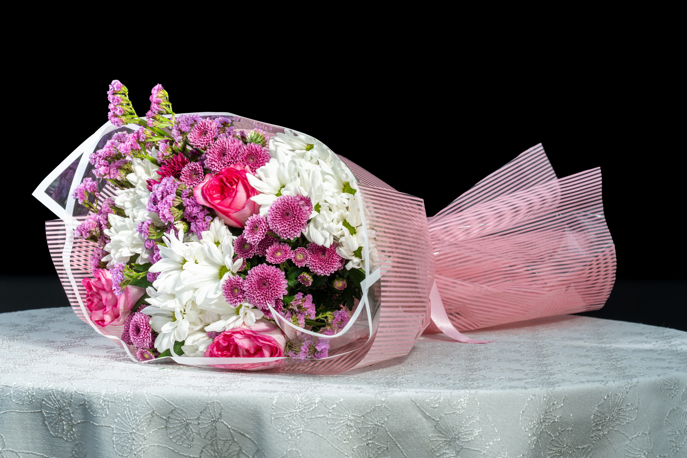 Karışık Buket Pembe File